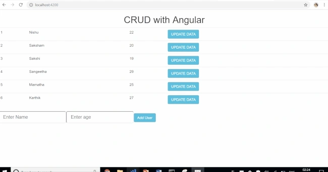 Building a CRUD application with Angular