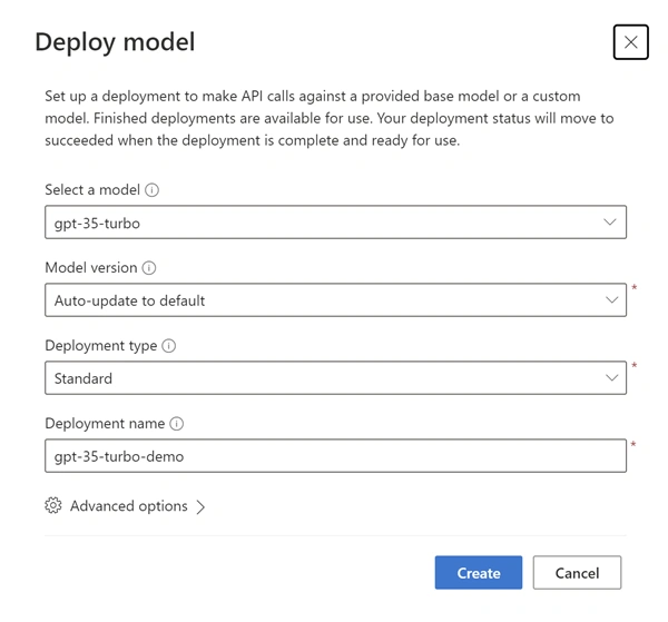 Deploy model