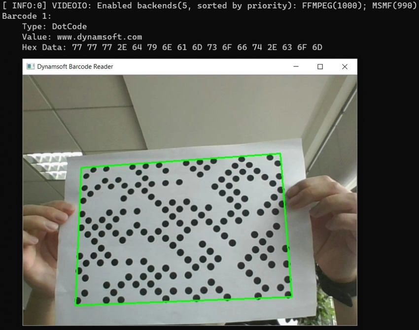 Build DotCode Webcam Scanner in C++