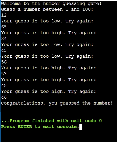 Number guessing game Java