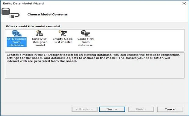 Model Wizard dialog