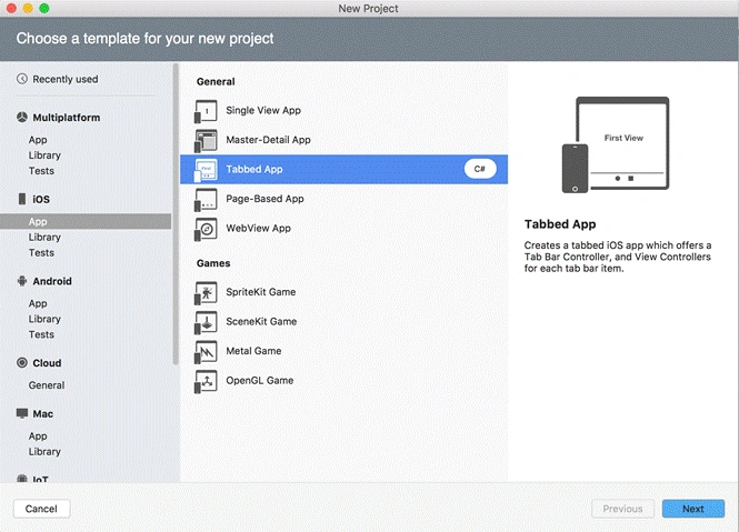 Tabbed Application in Xamarin IOS application