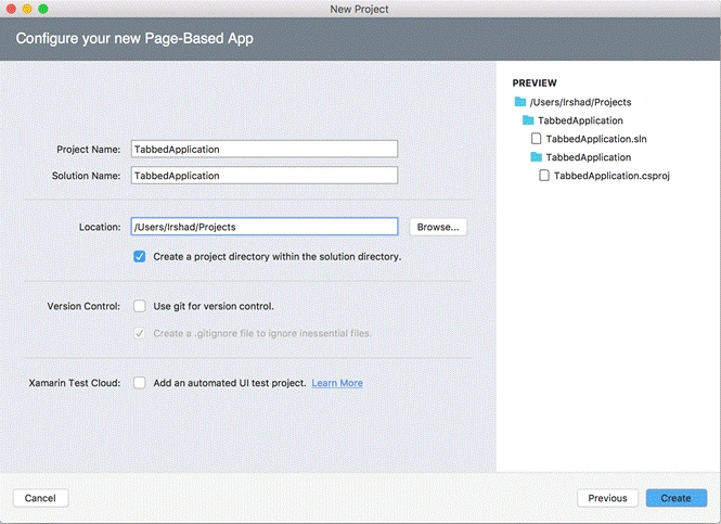 Tabbed Application in Xamarin IOS application