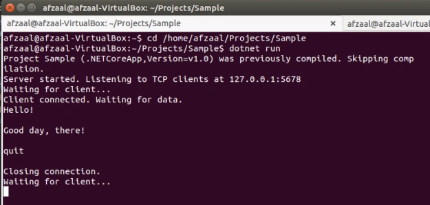 Server-side message logging