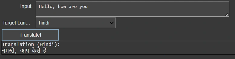 Translator app using Python
