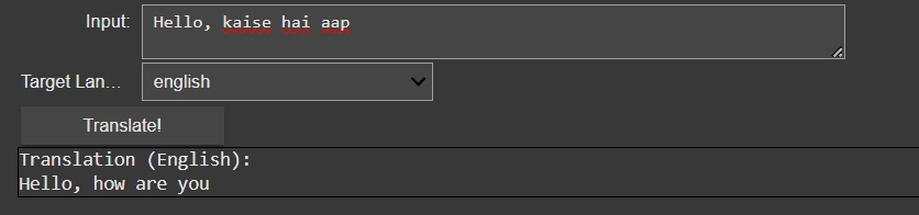 Translator app using Python