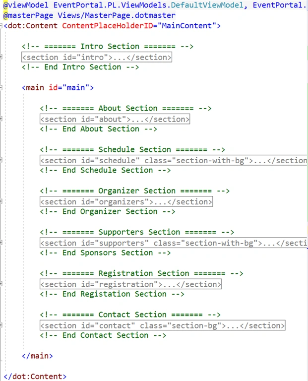Building An Event Information Portal With ASP.NET 5