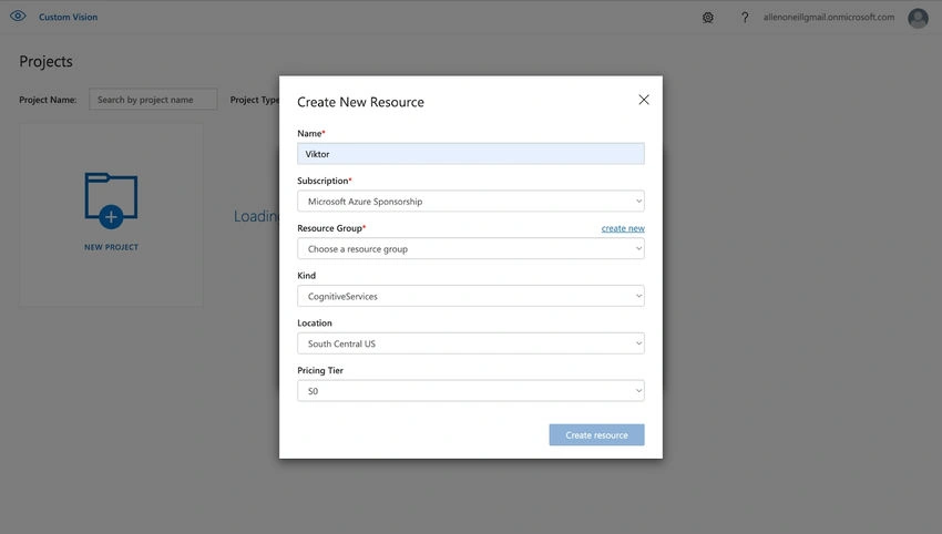 Create new resource