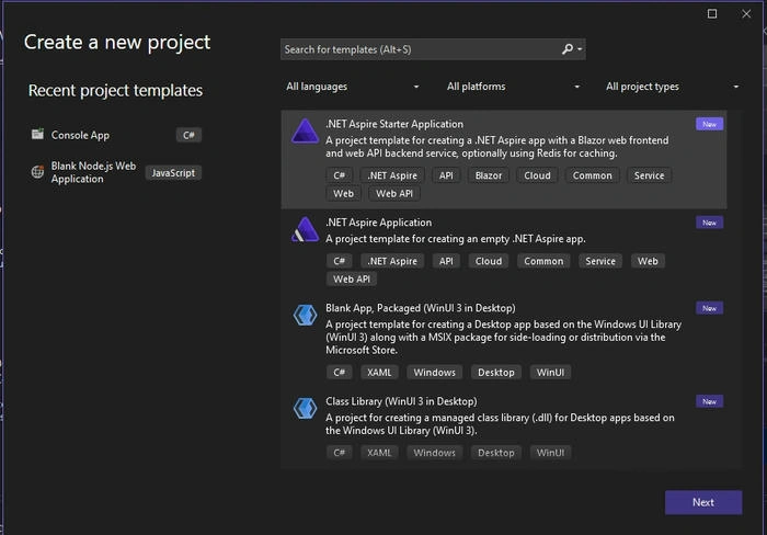 Create a new project