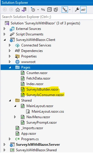 Solution explorer folder