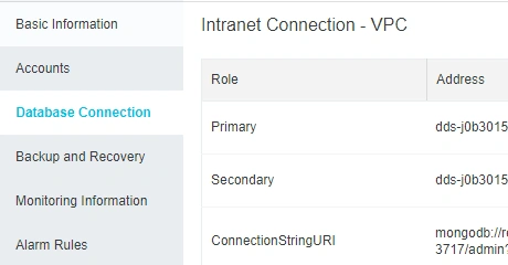 Database connection