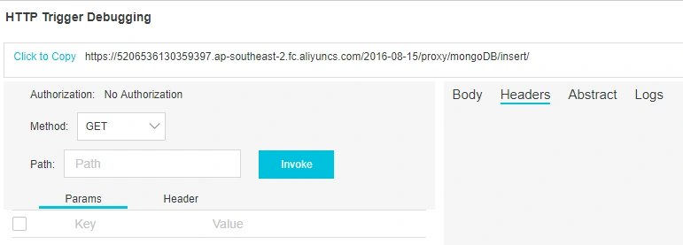 HTTP Trigger Debugging