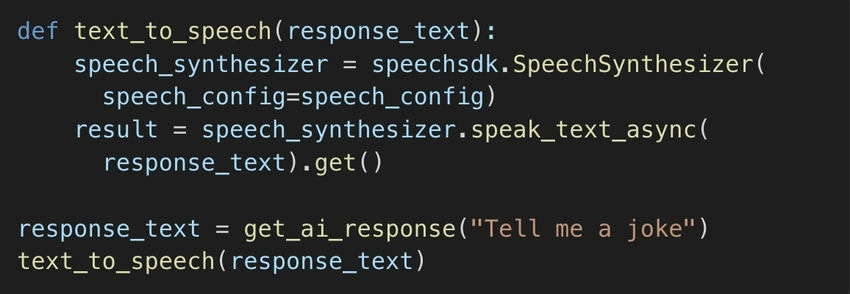 Convert AI Response to Speech