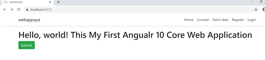 Building Your First Web App In Angular 10 Core 3.1