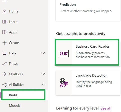 Business Card Reader Using AI Builder In PowerApps