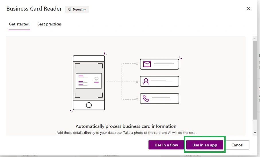 Business Card Reader Using AI Builder In PowerApps