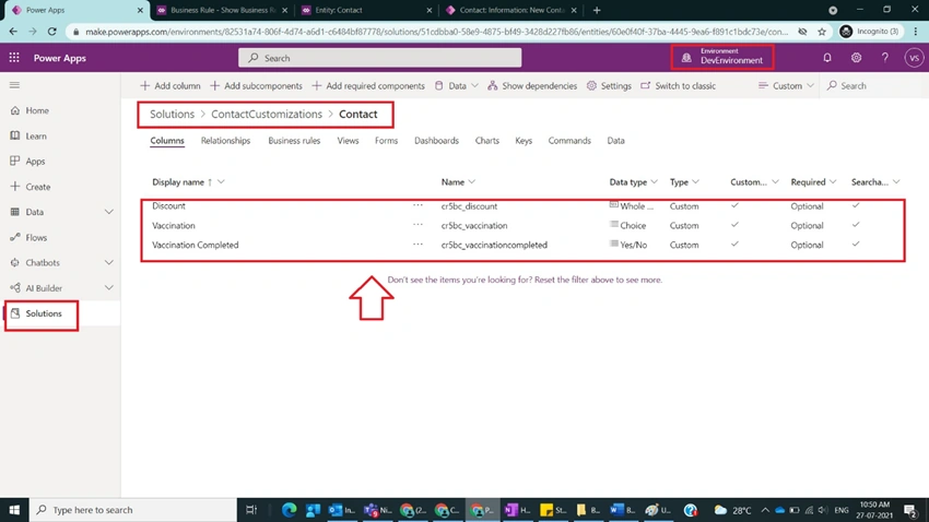 Business Rules with Actions Set Business Required/Visibility in Model Driven Power Apps