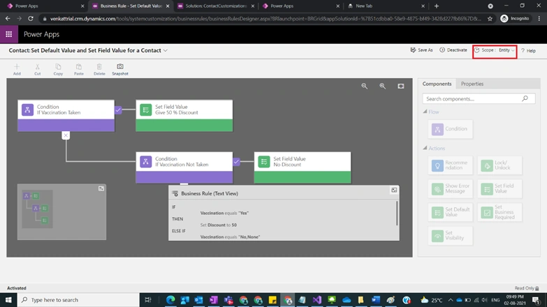 Business Rules With Actions Set Default Value And Set Field Value In Model Driven Power Apps