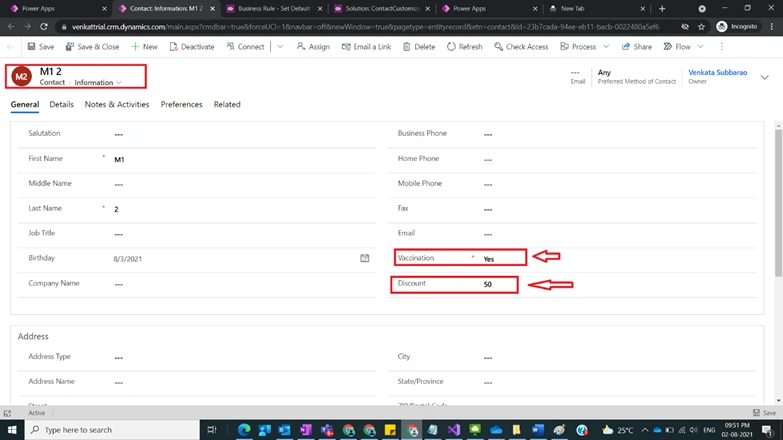Business Rules With Actions Set Default Value And Set Field Value In Model Driven Power Apps