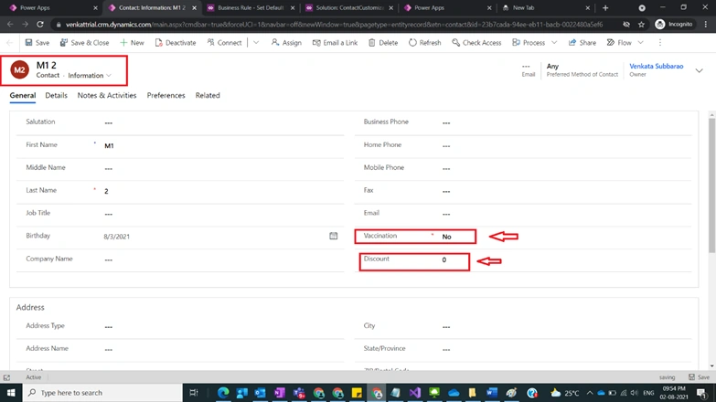 Business Rules With Actions Set Default Value And Set Field Value In Model Driven Power Apps