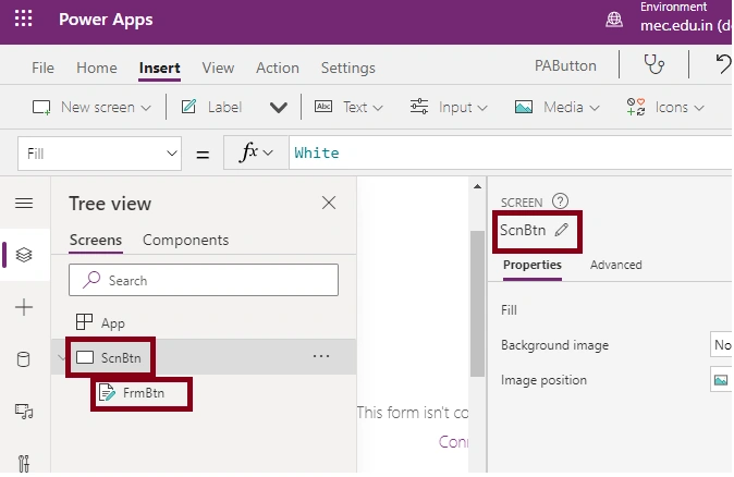 Button Control In Power Apps