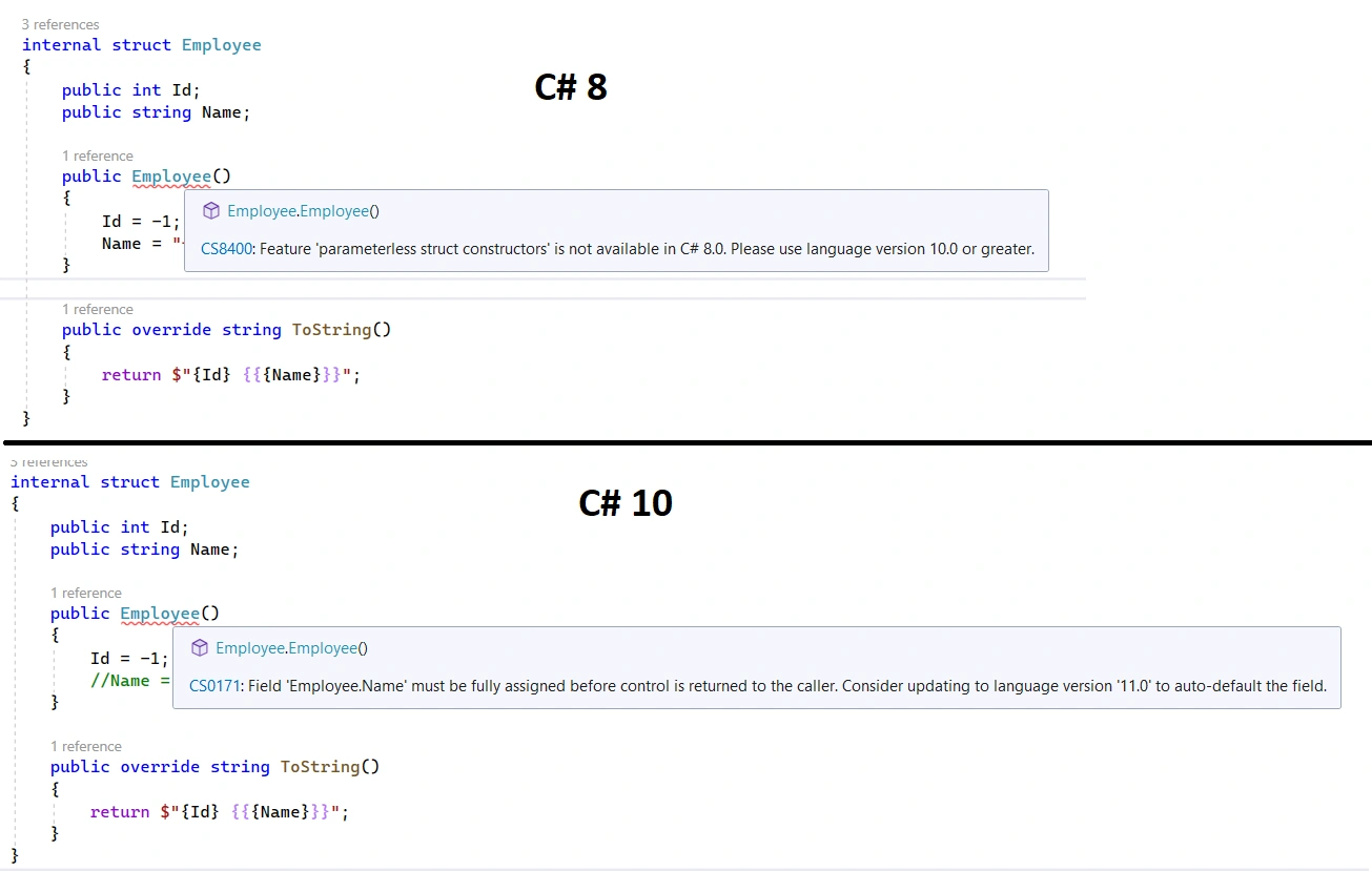 C# 11 Features – Auto-default Struct