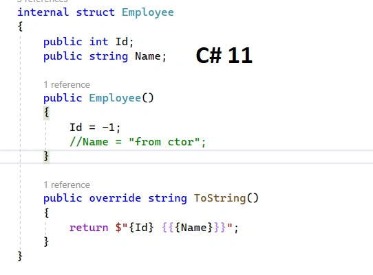 C# 11 Features – Auto-default Struct