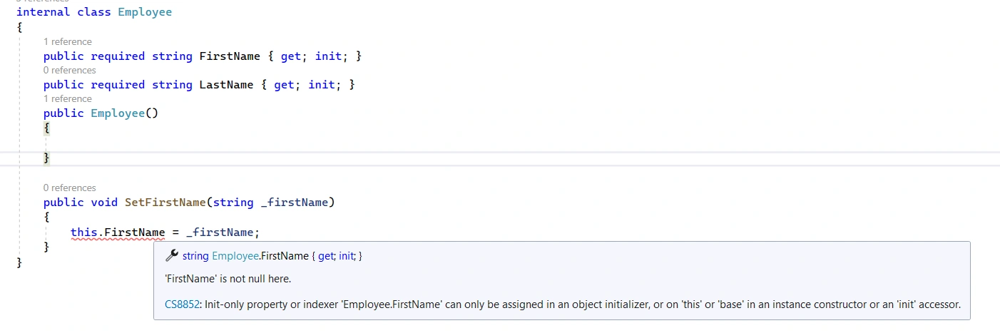 C#11 Features - Required Members
