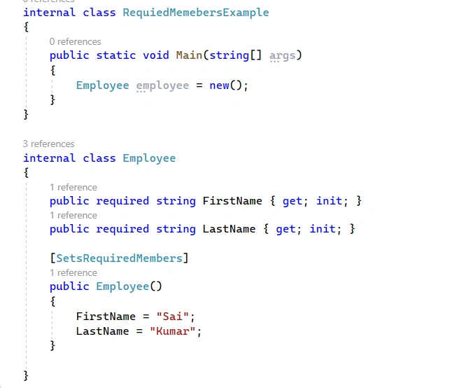 C#11 Features - Required Members