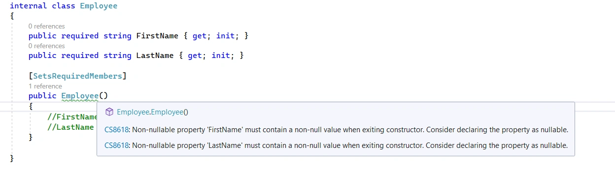 C#11 Features - Required Members