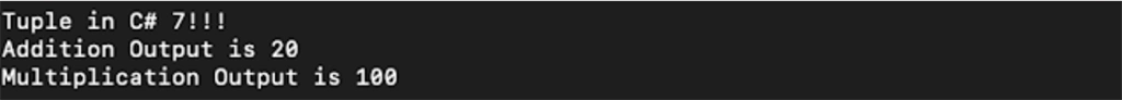 C# 7 Tuple Improvement