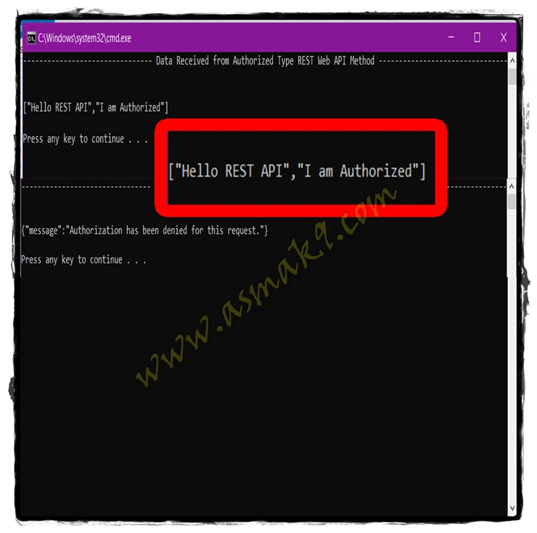 C#.NET - Access Authorized REST Web API Method