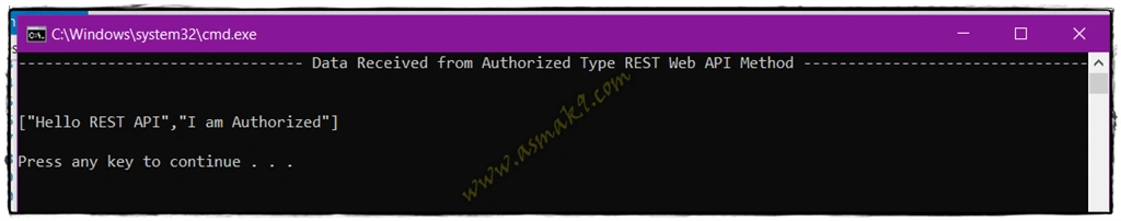 C#.NET - Access Authorized REST Web API Method