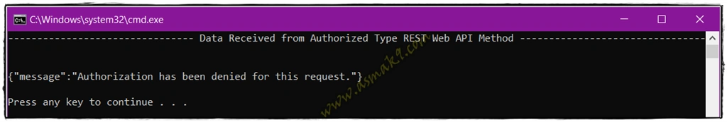 C#.NET - Access Authorized REST Web API Method