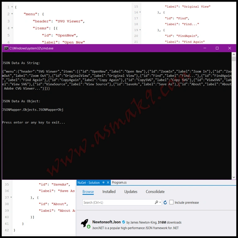 C#.NET - JSON Object Mapper