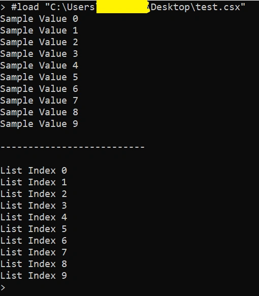 C# Scripting
