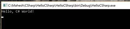 C# Tutorial