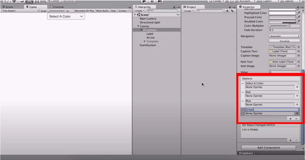 C# Using Dropdown Menu To Change Background Color With Switch Statement