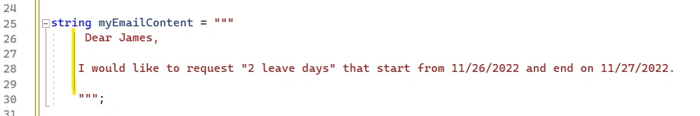 C#11 features - Raw String Literals