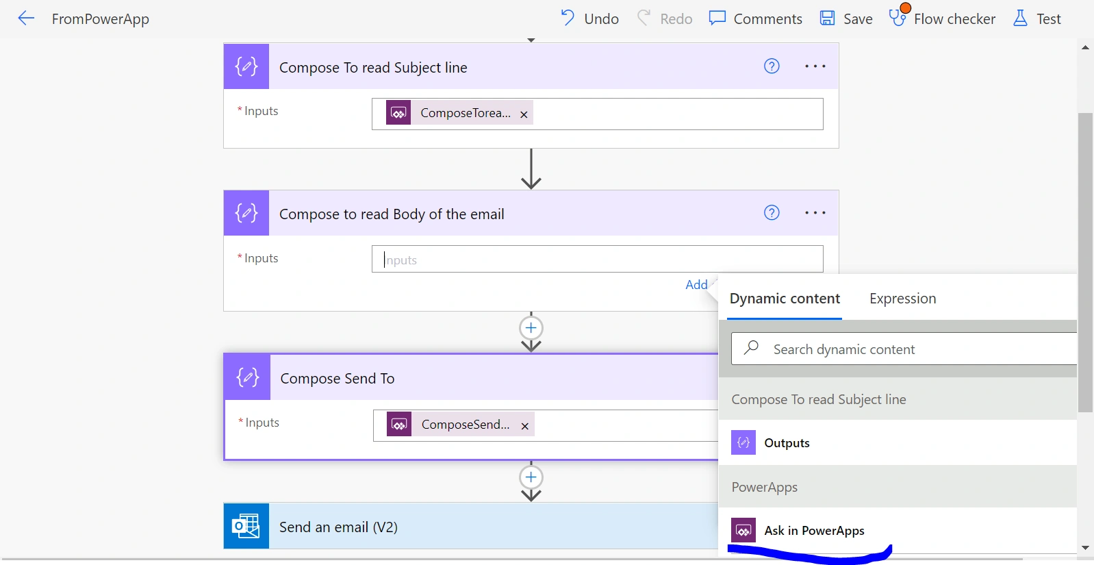Call the workflow from PowerApps (Send Email Through PowerApps)