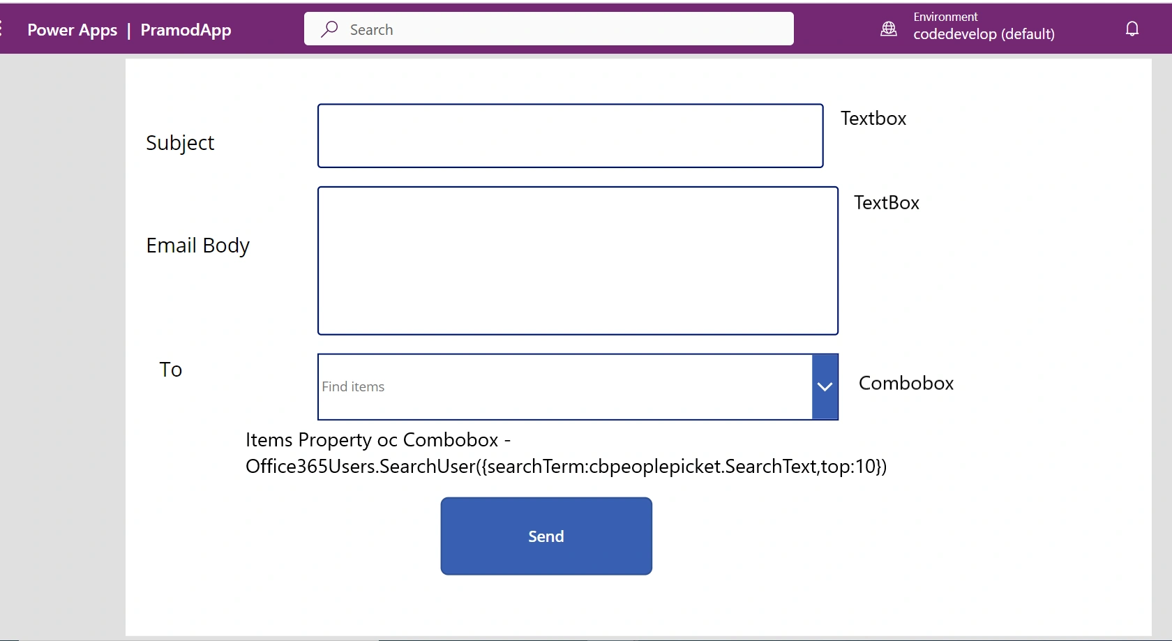 Call the workflow from PowerApps (Send Email Through PowerApps)