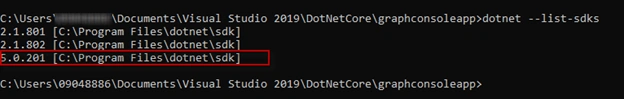 Calling Graph API via Console Application using .Net 5