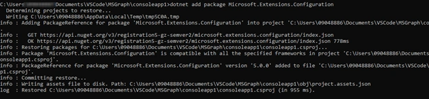 Calling Graph API via Console Application using .Net 5