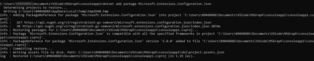 Calling Graph API via Console Application using .Net 5