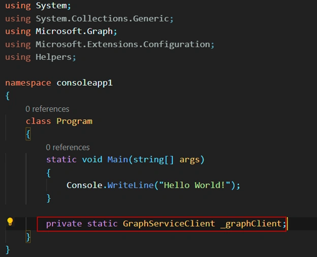 Calling Graph API via Console Application using .Net 5