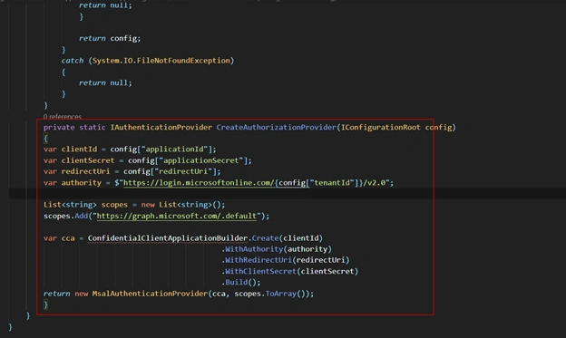 Calling Graph API via Console Application using .Net 5