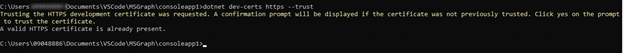 Calling Graph API via Console Application using .Net 5