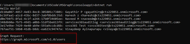 Calling Graph API via Console Application using .Net 5