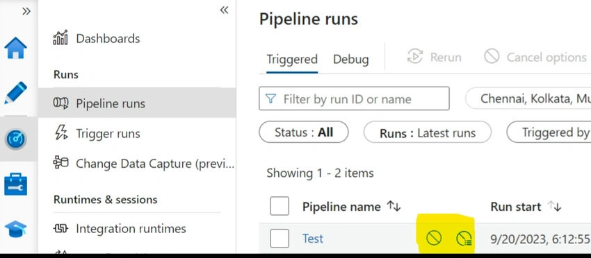 Pipeline runs