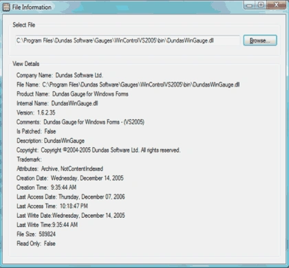 Displaying File Related Information